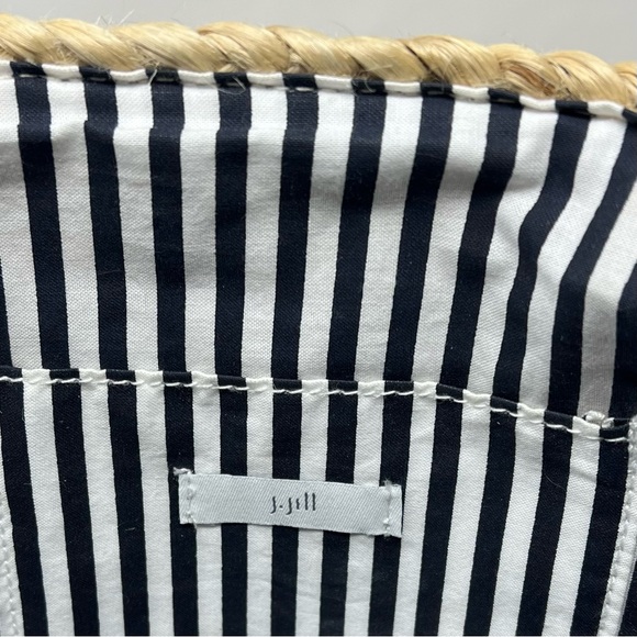 J. Jill Sand and Sea Natural Jute Beach Bag Embroidered Tote Fully Lined - Picture 9 of 10